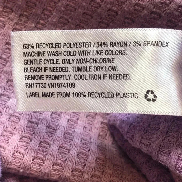 Wild Fable Womens Purple Space Tie Dye Long Sleeve Waffle Knit Size Small - Picture 11 of 12